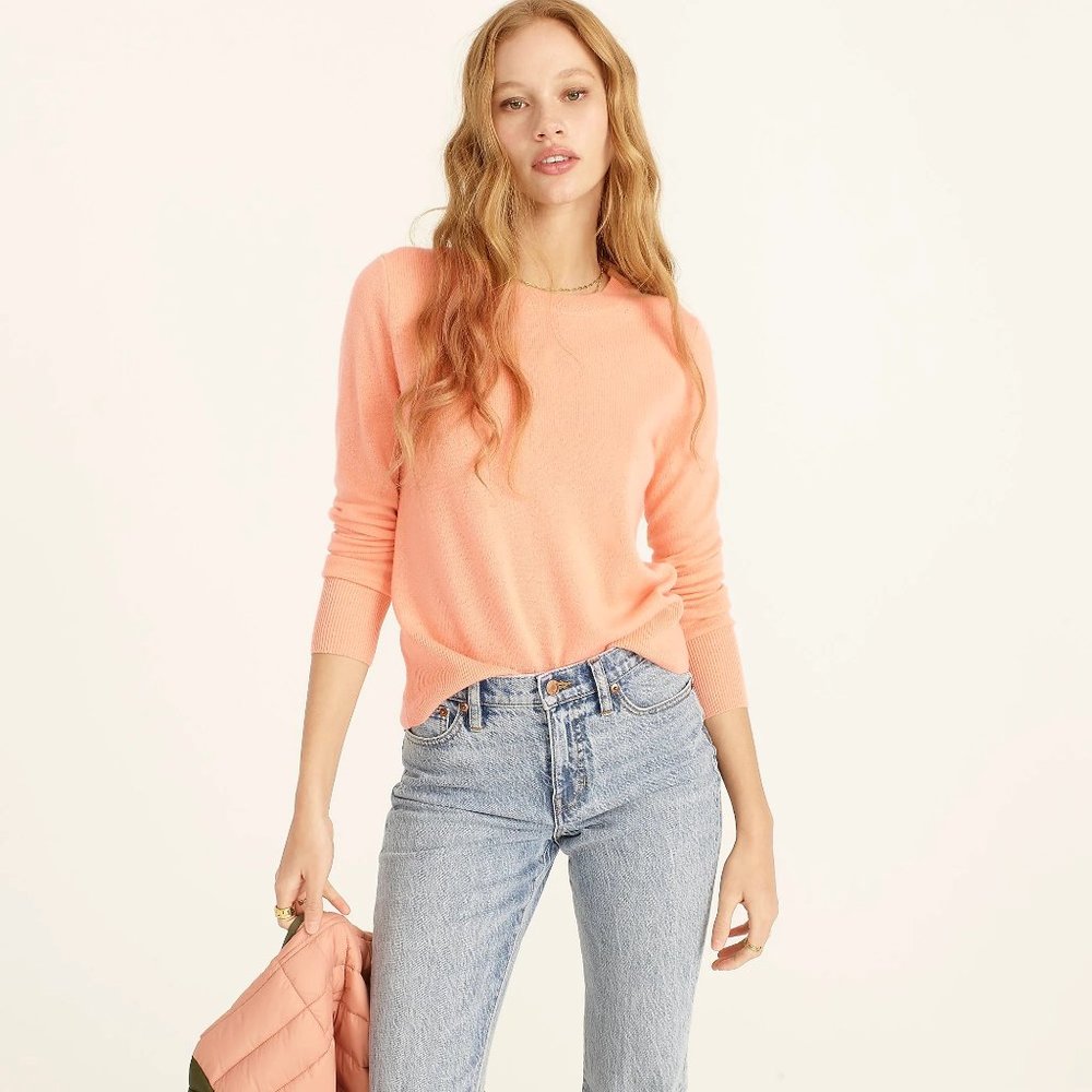 J. Crew Cashmere Sweater Pale Guava